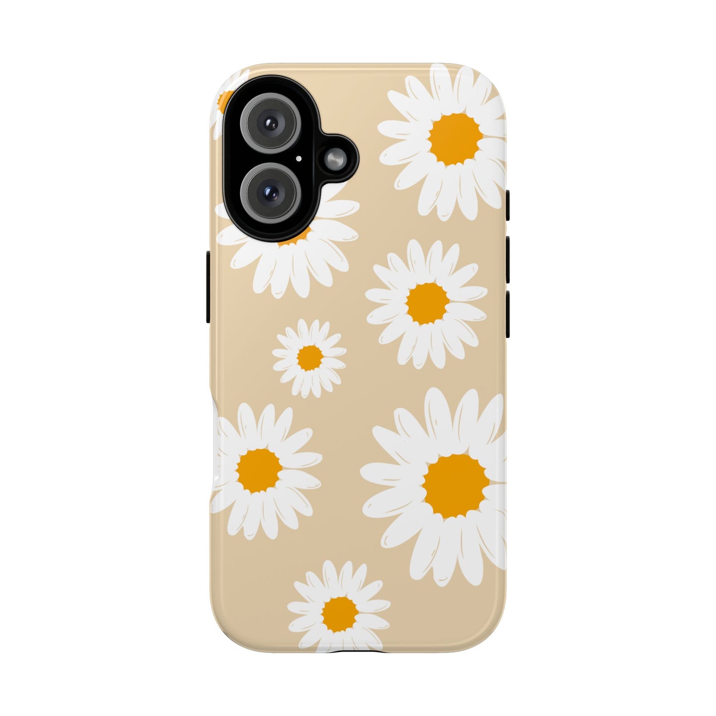 Tough Cases, iPhone Case, Daisy Floral Tan Tough Case - Great Gift or Stocking Stuffer, Phone Cover, Floral Phone Case, Gift for Her, Daisy