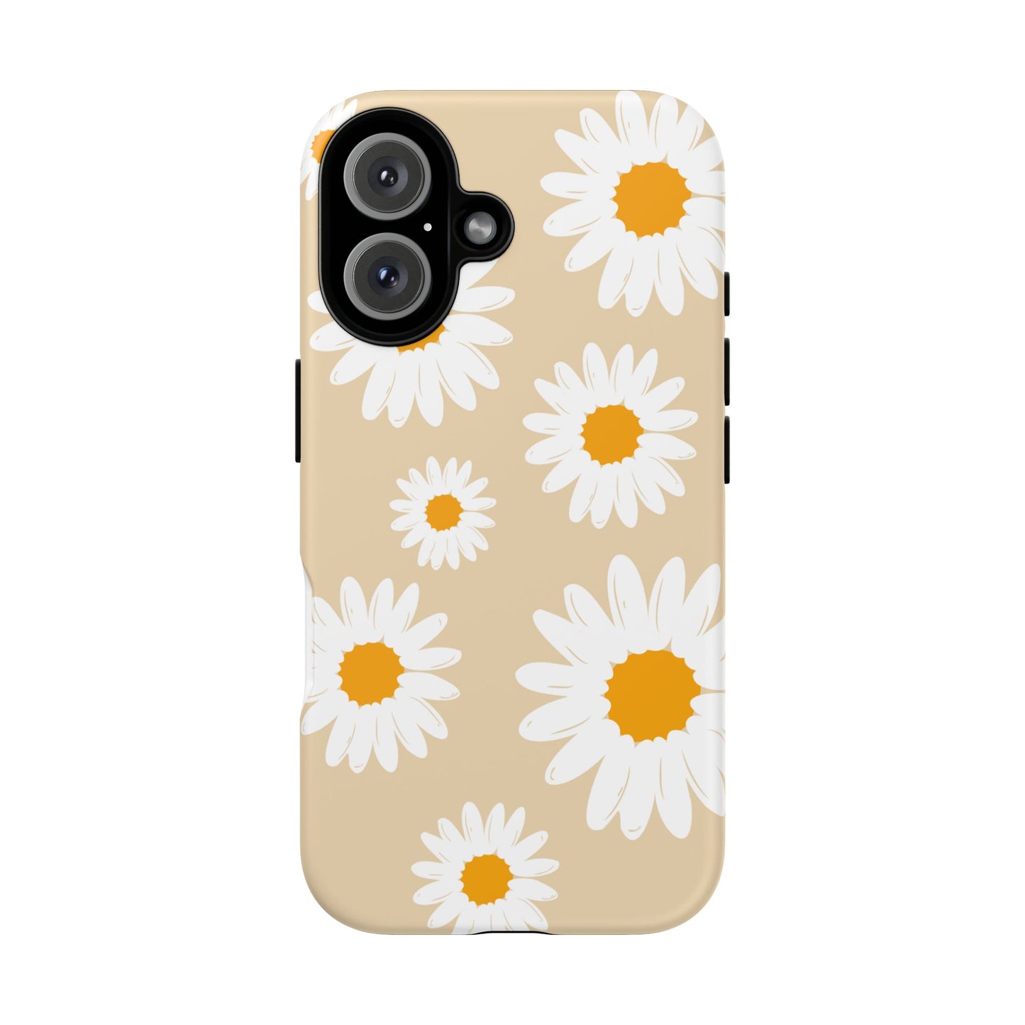 Tough Cases, iPhone Case, Daisy Floral Tan Tough Case - Great Gift or Stocking Stuffer, Phone Cover, Floral Phone Case, Gift for Her, Daisy