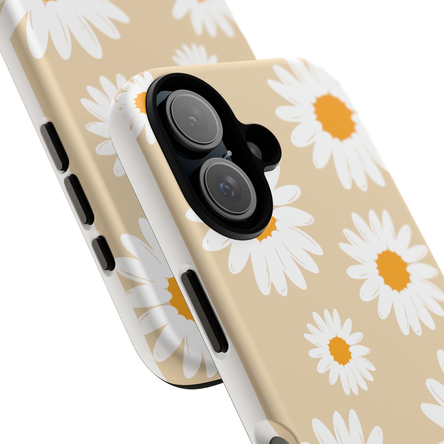 Tough Cases, iPhone Case, Daisy Floral Tan Tough Case - Great Gift or Stocking Stuffer, Phone Cover, Floral Phone Case, Gift for Her, Daisy