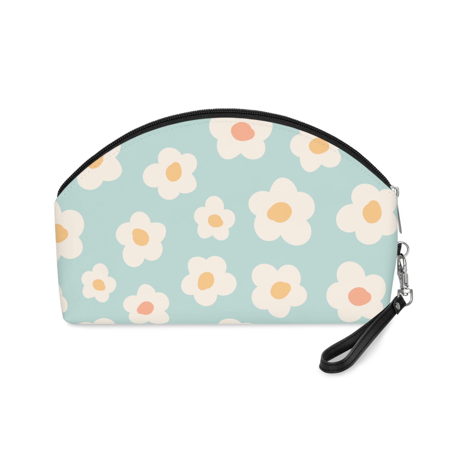 Boho Floral Makeup Bag, Daisy Travel Bag, Great Gift, Stocking Stuffer, Whimsical, One of a Kind, Cosmetic Pouch, Toiletry Bag, Organizer