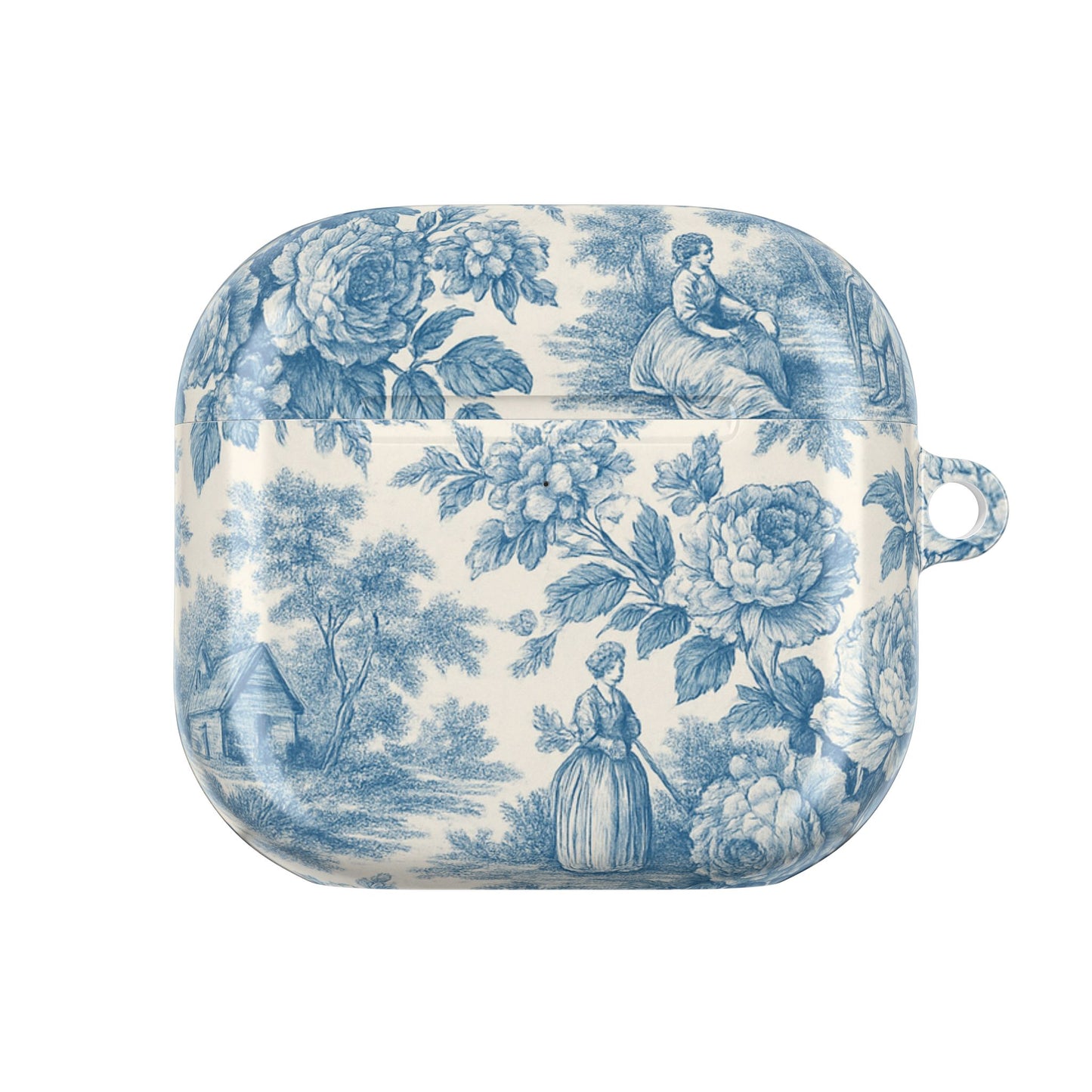 Blue Floral AirPod Cases, Cute Toile Design, Perfect Gift, Fun Style, Fashion Accessory
