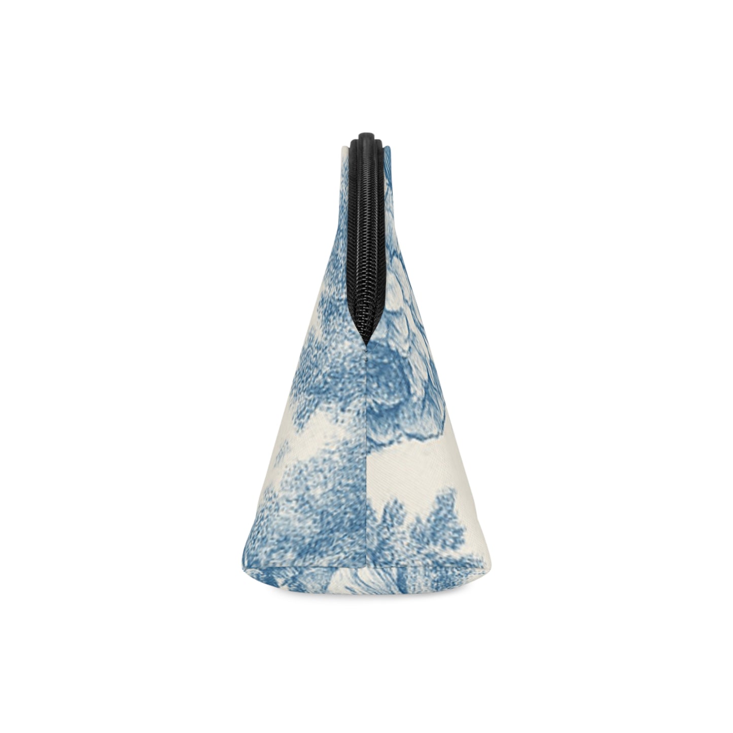 Blue Toile Makeup Bag - Blue Floral Travel Bag, Great Gift, Stocking Stuffer, One of a Kind, Can Hold Everything