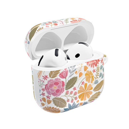 Floral AirPod Cases, Colorful Fun Print, Perfect Gift for Stylish Music Lovers, Custom Earbud Holder, Protective Headphone Covers,