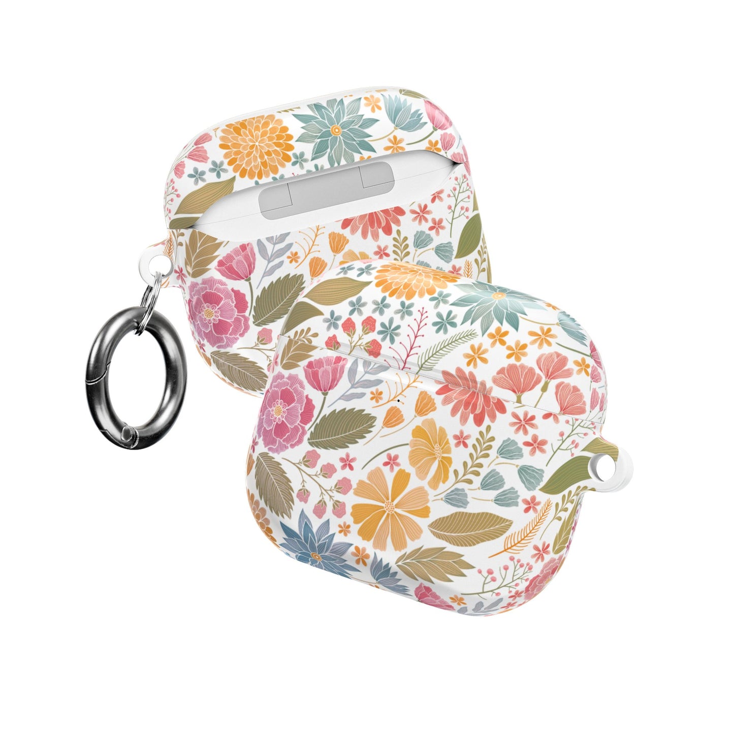 Floral AirPod Cases, Colorful Fun Print, Perfect Gift for Stylish Music Lovers, Custom Earbud Holder, Protective Headphone Covers,