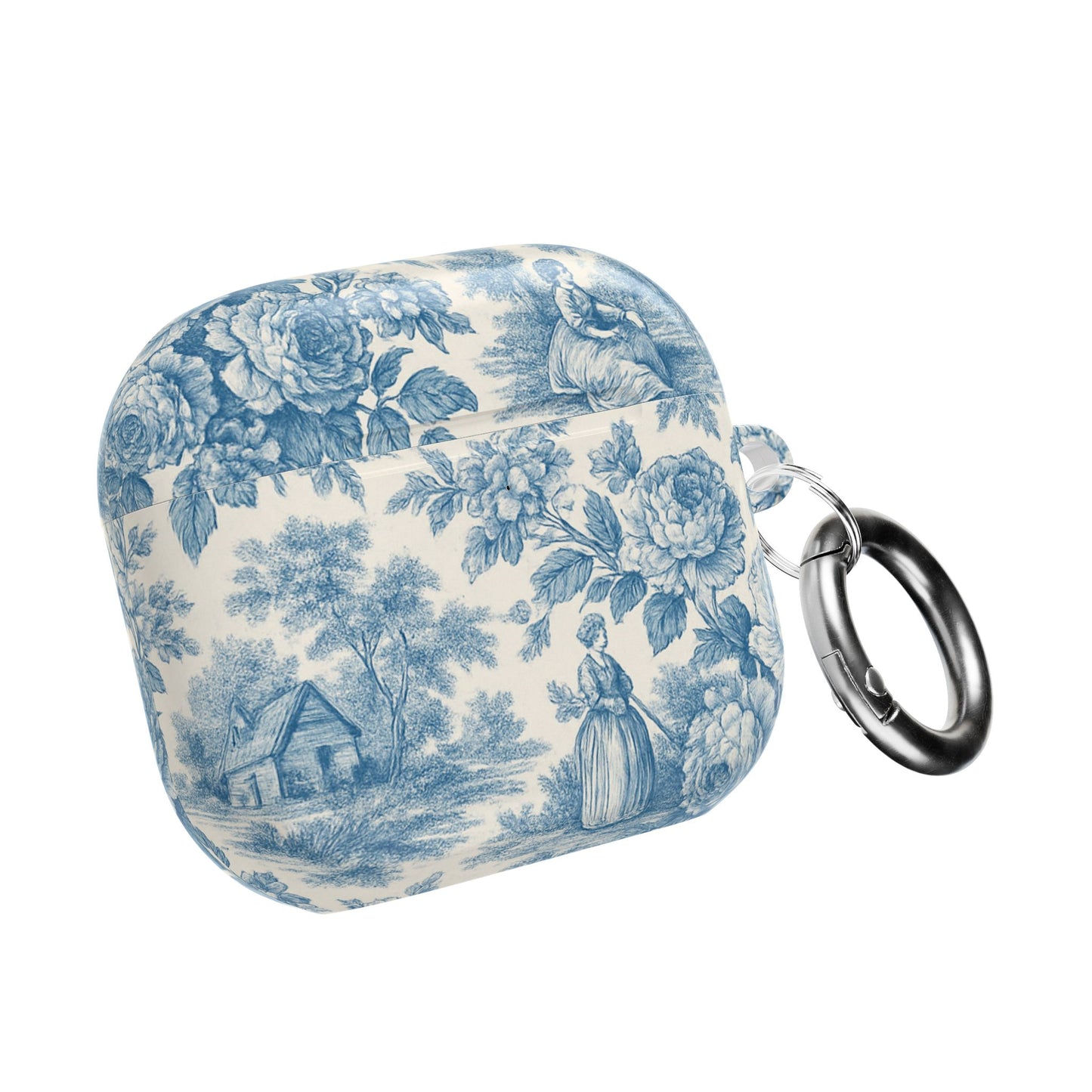 Blue Floral AirPod Cases, Cute Toile Design, Perfect Gift, Fun Style, Fashion Accessory