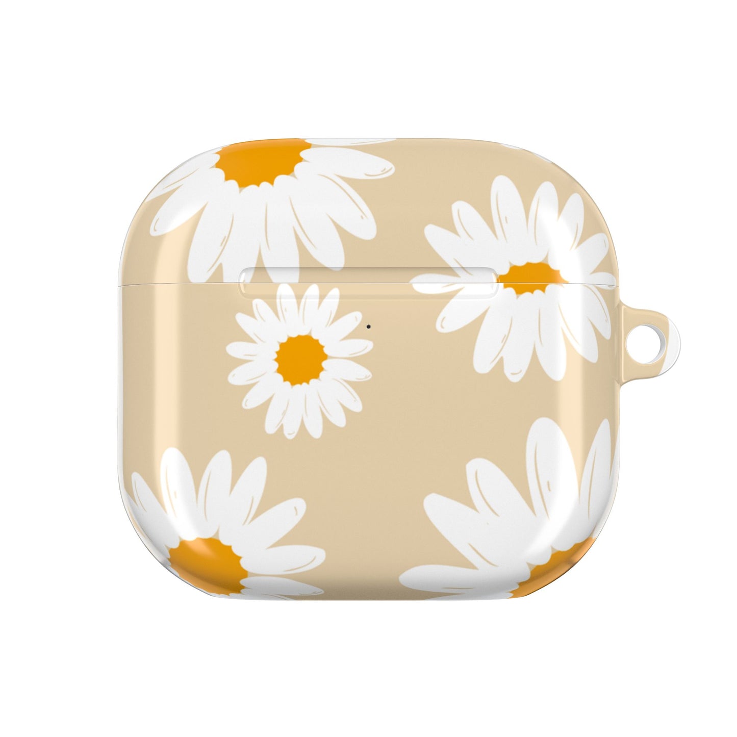 AirPod Cases, Daisy Design, Tan Background, Great Gift Idea, Stocking Stuffer, Unique AirPod Holder, Floral Print, Custom AirPod Protector