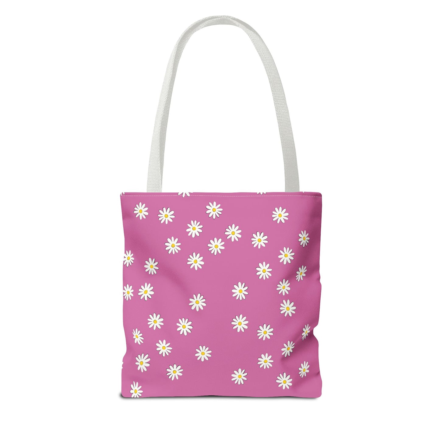 Daisy Floral Tote Bag - Stylish Pink Canvas Bag for Everyday Use