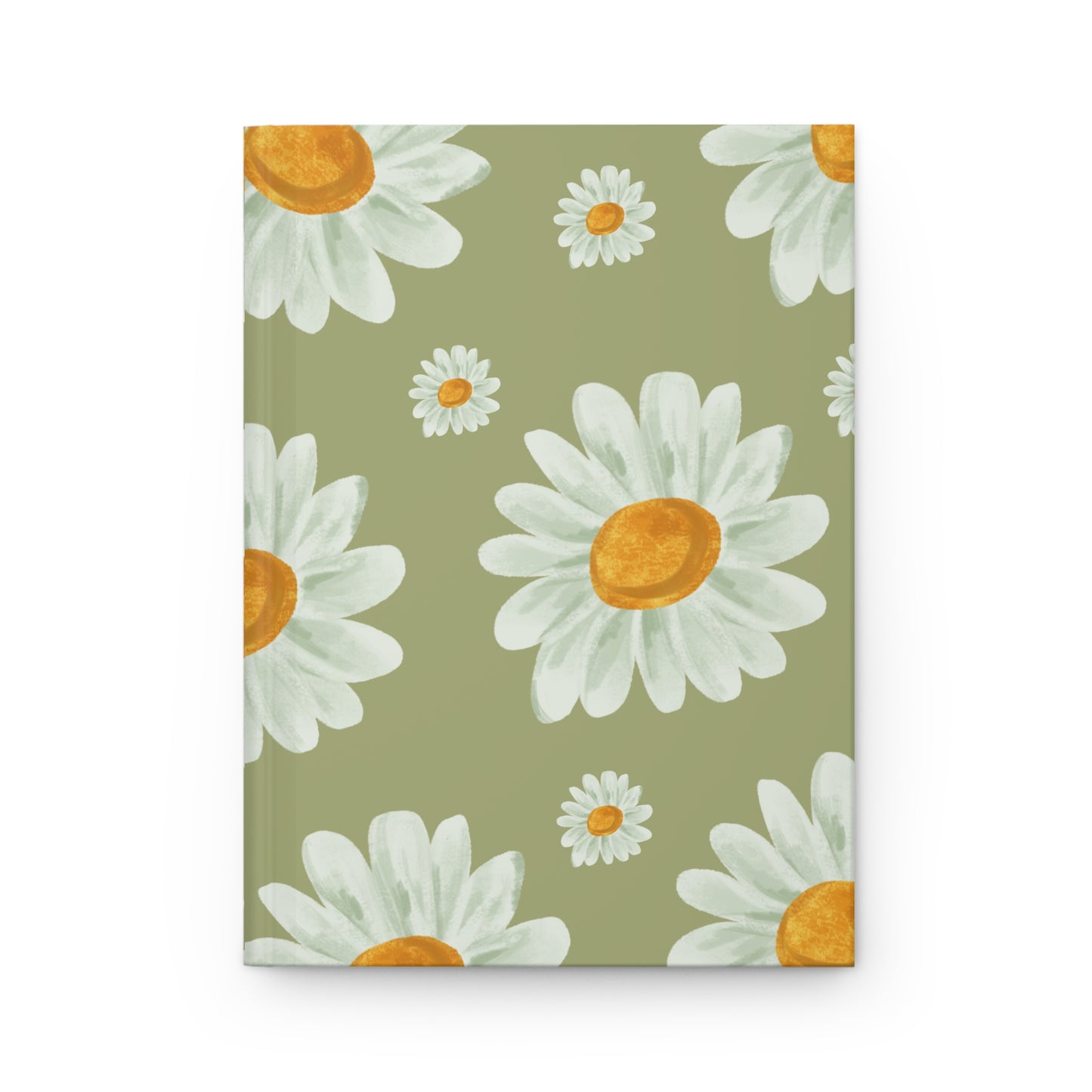 Boho Floral Sage Green Hardcover Journal - Diary Planner Sketch Book - Great Gift Idea - Stocking Stuffer