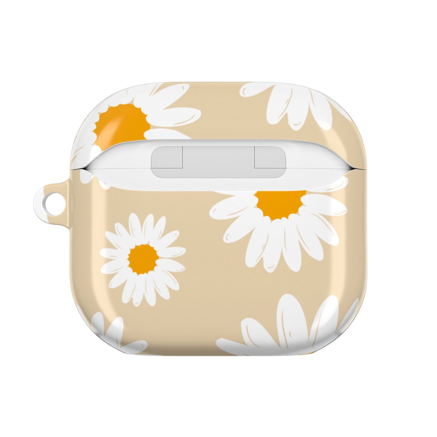 AirPod Cases, Daisy Design, Tan Background, Great Gift Idea, Stocking Stuffer, Unique AirPod Holder, Floral Print, Custom AirPod Protector