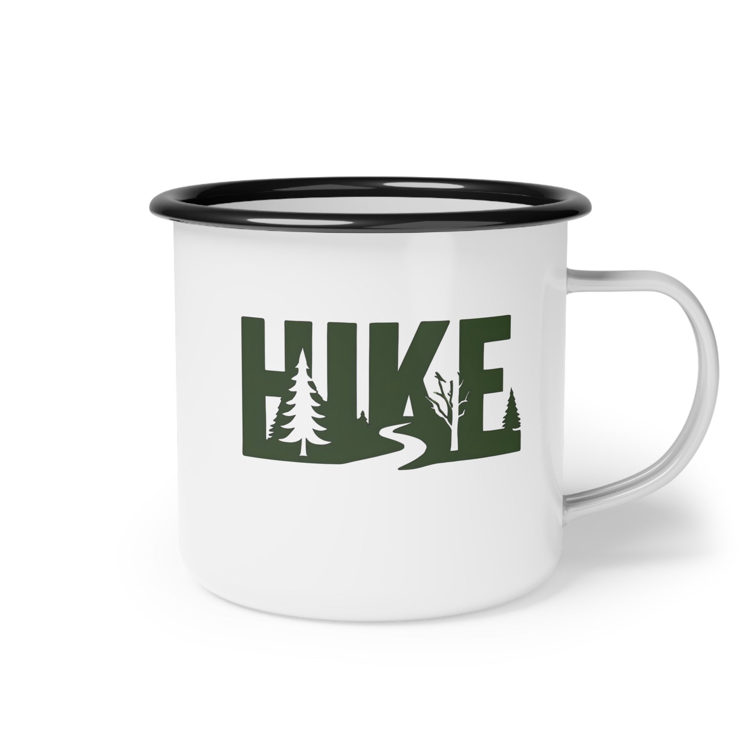 Enamel Mug: Outdoor Camping Coffee Cup, Hiking Gift, Stocking Stuffer - Rustic Drinkware, Adventure Gear, Campfire Essentials, Wilderness