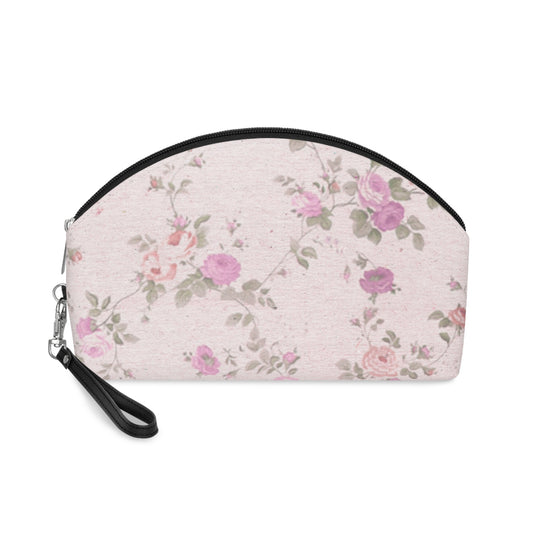 Vintage Floral Makeup Bag - Pink Floral Travel Bag, Great Gift, Storing Stuffer, Timeless Design, Cosmetic Pouch, Toiletry Case, Organizer