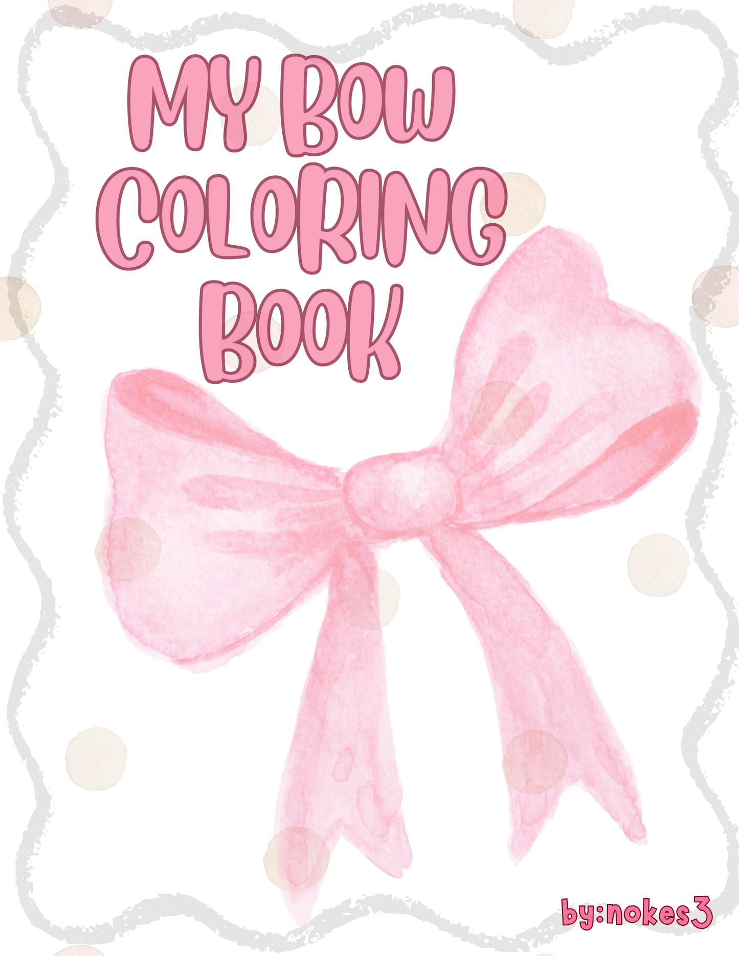 Whimsical Bows Coloring Book (30-Page PDF Download)