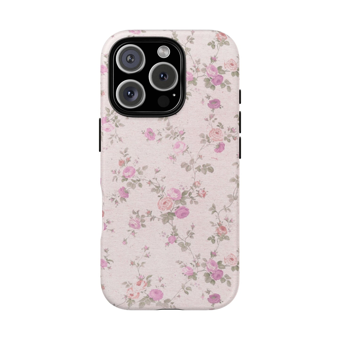 Tough Cases, Pink Floral Vintage Phone Case, Cottage Style, Tough Phone Cover, Gift for Her, Timeless Design, Protective Phone Case