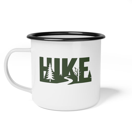 Enamel Mug: Outdoor Camping Coffee Cup, Hiking Gift, Stocking Stuffer - Rustic Drinkware, Adventure Gear, Campfire Essentials, Wilderness