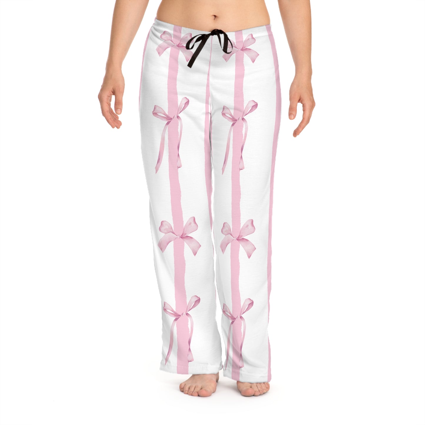 Elegant Women's Pajama Pants with Bow Design