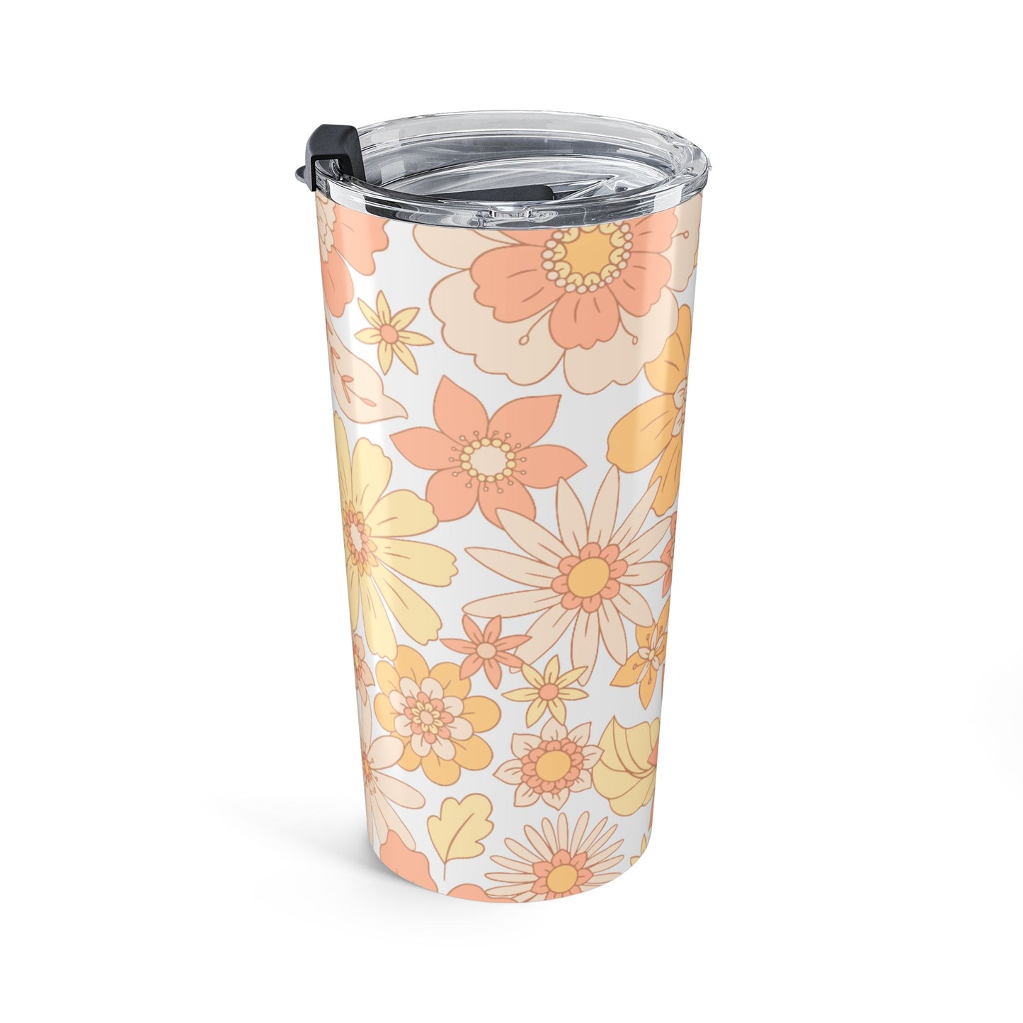 Floral Tumbler | 20oz Travel Mug with Vibrant Flower Design | Perfect for Gifts, Home Decor, Summer BBQs, and More