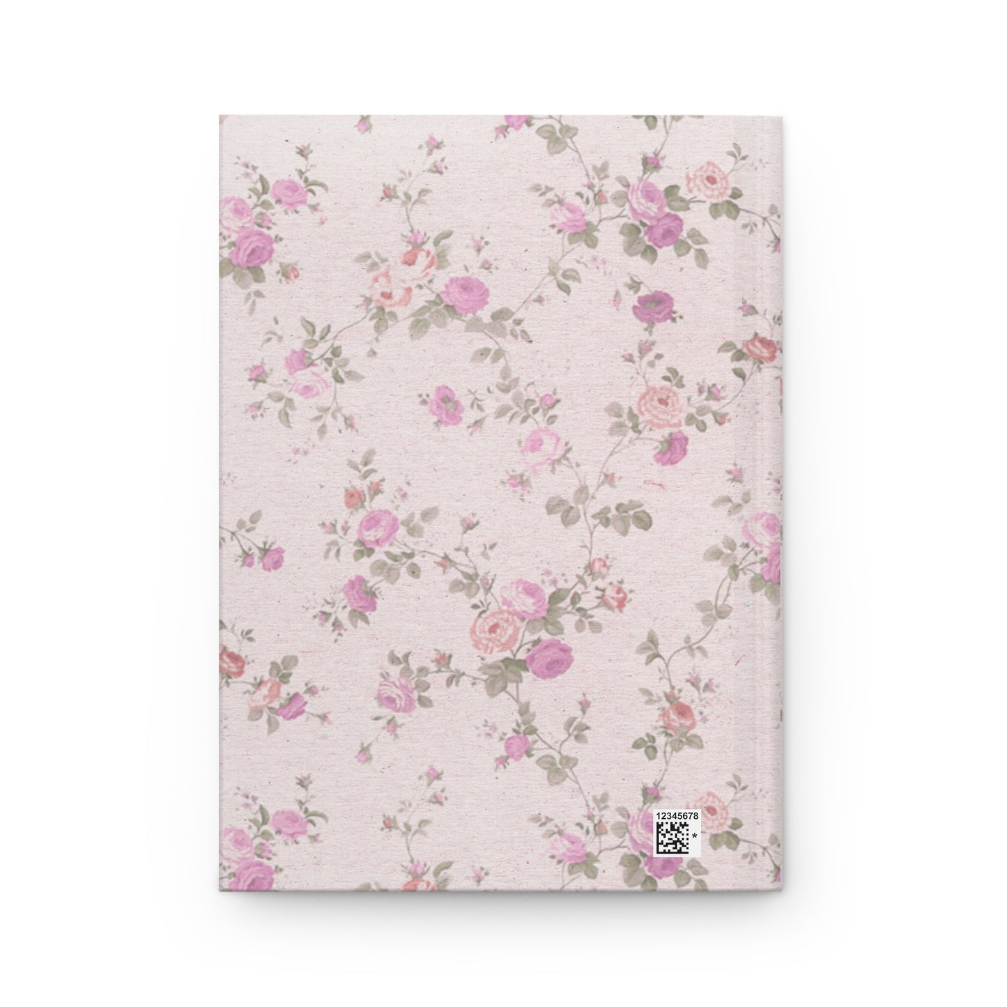 Hardcover Journal - Pink Floral Vintage Style, Shabby Chic Notebook for Thoughts and Ideas, Simple and Timeless Design, Diary, Planner,