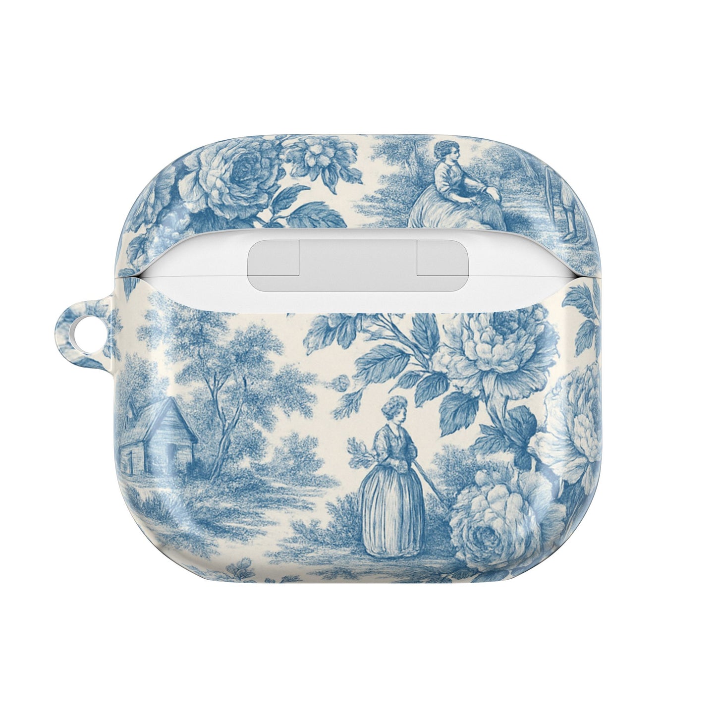 Blue Floral AirPod Cases, Cute Toile Design, Perfect Gift, Fun Style, Fashion Accessory